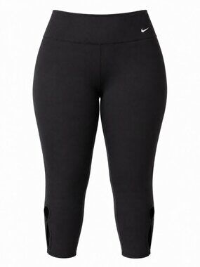 💖 2/40 Nike Dri-FIT Black High Rise Crop Leggings Size 3X